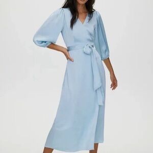 Aritzia little moon vesper maxi dress in sage frost color XS NWT